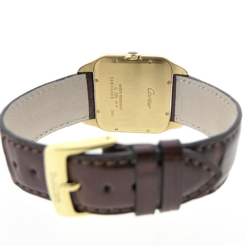 Image 10 of Cartier Santos Dumont; 18k gold watch