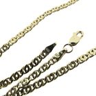 Image 5 of Gold flat gourmet link chain | 46 cm