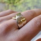 Image 11 of Two-tone gold crossover ring