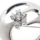 Image 6 of White gold brooch with diamonds; 0.30 ct.