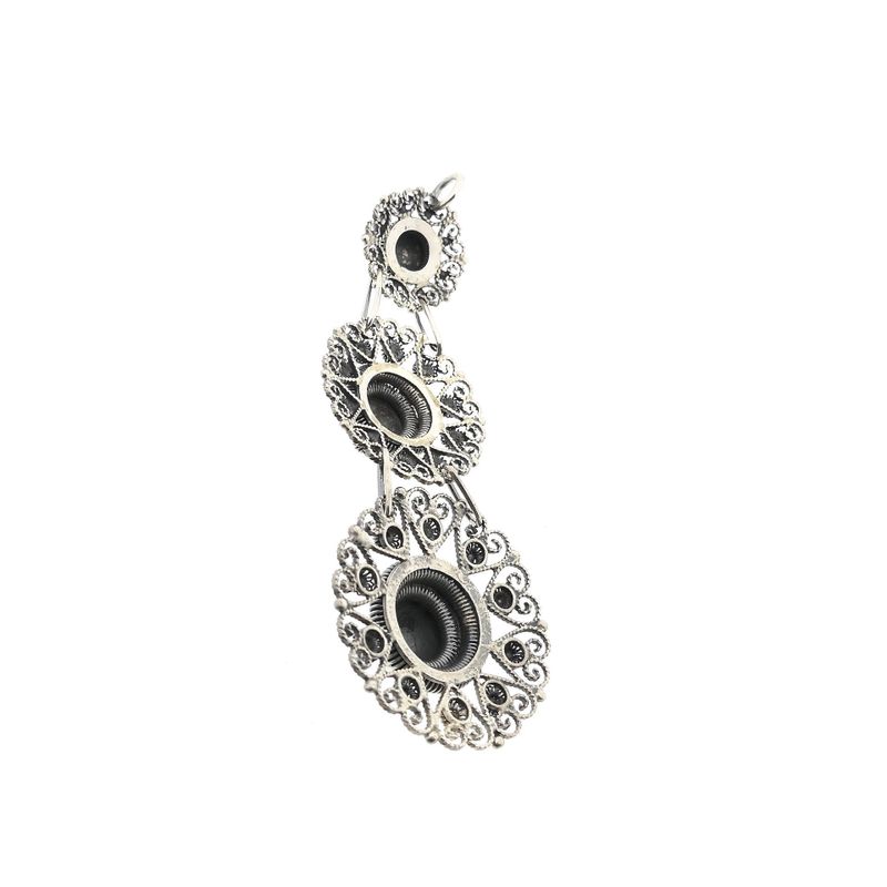 Image 3 of Antique Silver Pendant with Filigree Technique