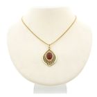 Image 3 of Vintage gold pendant with carnelian