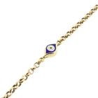 Image 9 of Two-tone gold jasseron link bracelet with Nazar (Lucky Eye); 19 cm | Midas