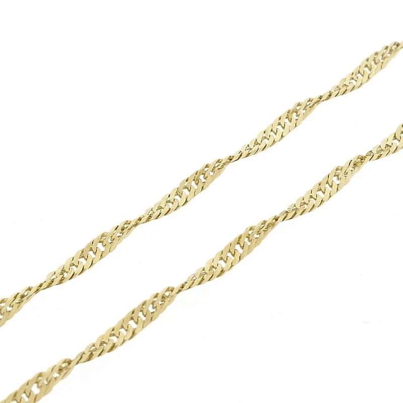 Image 6 of Gold twisted gourmet link necklace | 40.5 cm - 46 cm