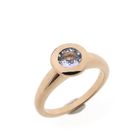 Image 1 of Rose gold 'Sushi' ring set with aquamarine | Bron Jewelry