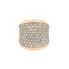 Image 12 of Rose gold ring pavé set with diamonds; 1.71 ct.