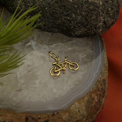 Image 2 of Gold pendant of a racing bicycle