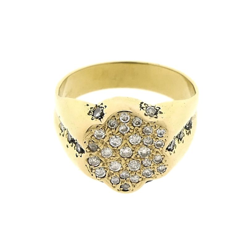 Image 3 of Gold ring with diamonds; Approx. 0.27 ct.