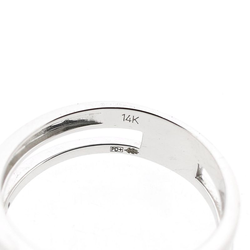 Image 6 of White Gold Ring with Diamond; 0.25 ct.; 14 Karat; Size 16.75