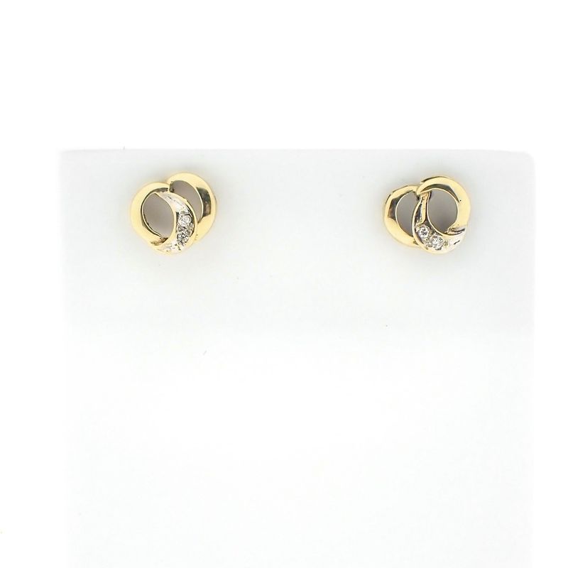Image 6 of Gold stud earrings with diamonds | 0.02 ct.