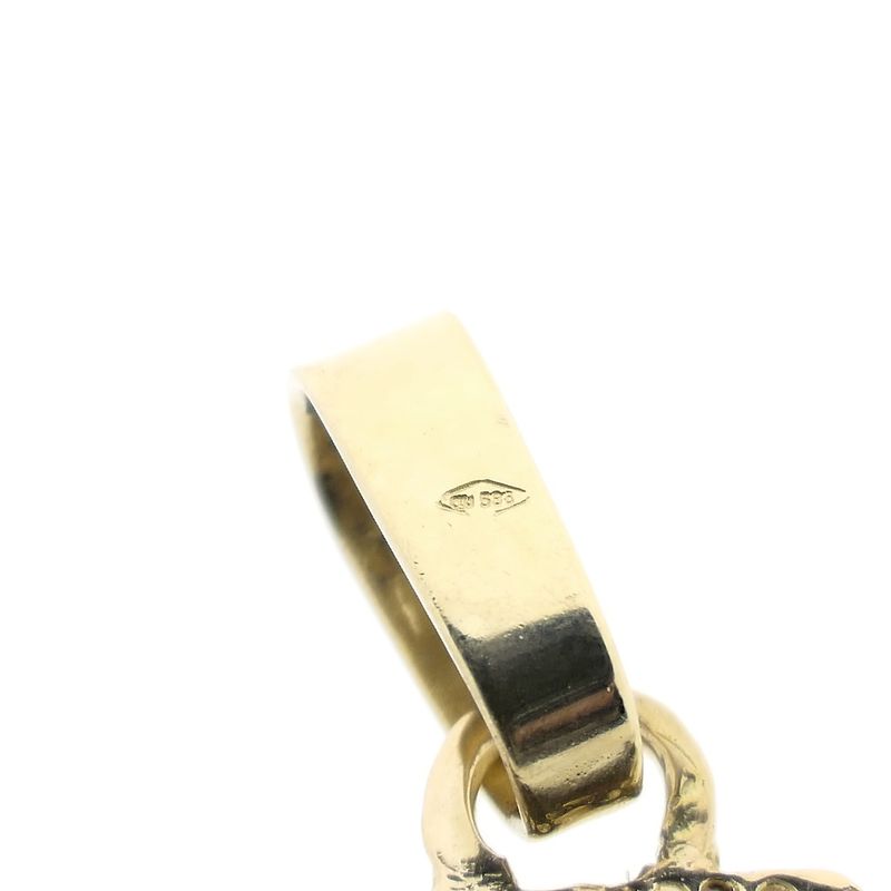 Image 6 of Gold pendant of a Mercedes with zirconia.