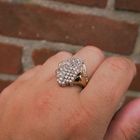 Image 6 of Gold entourage ring with diamond; 0.68 ct.