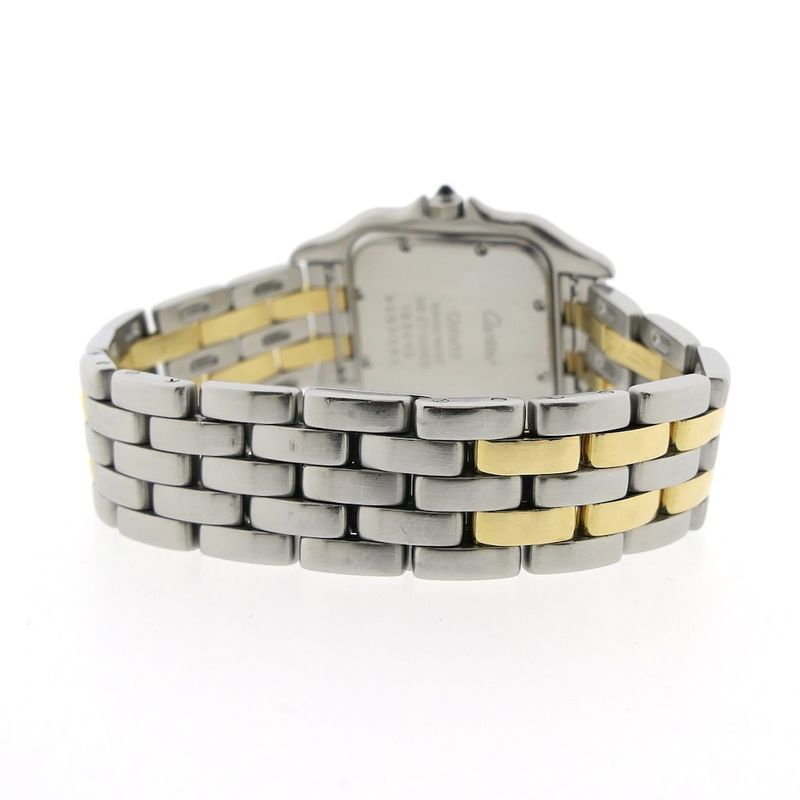 Image 12 of Cartier Panthère '2 Row'; Midsize gold/steel women's watch