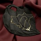 Image 2 of Gold gourmet link necklace with fixed pendant | 42 cm | Zirconia