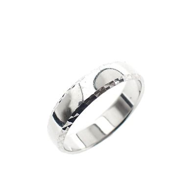 Image 1 of Silver ring with facets