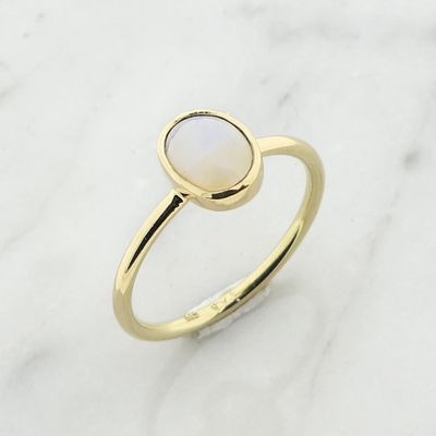 Image 1 of Gold ring with precious opal