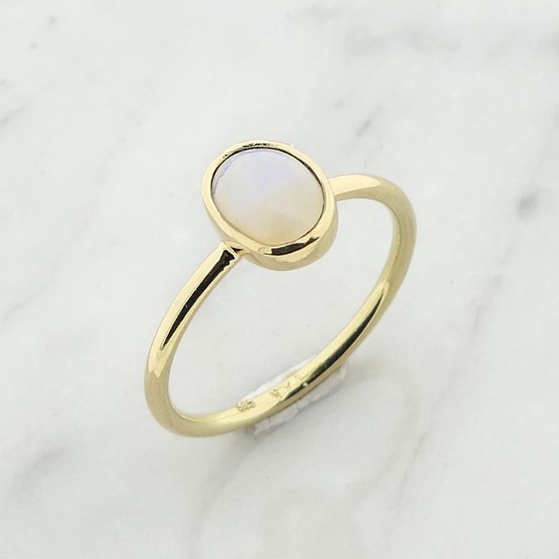Image 1 of Gold ring with precious opal