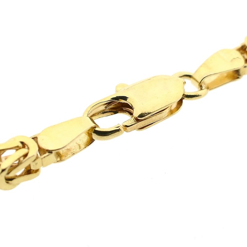 Image 4 of Square Gold Byzantine Link Chain; 14K; 79.5 cm