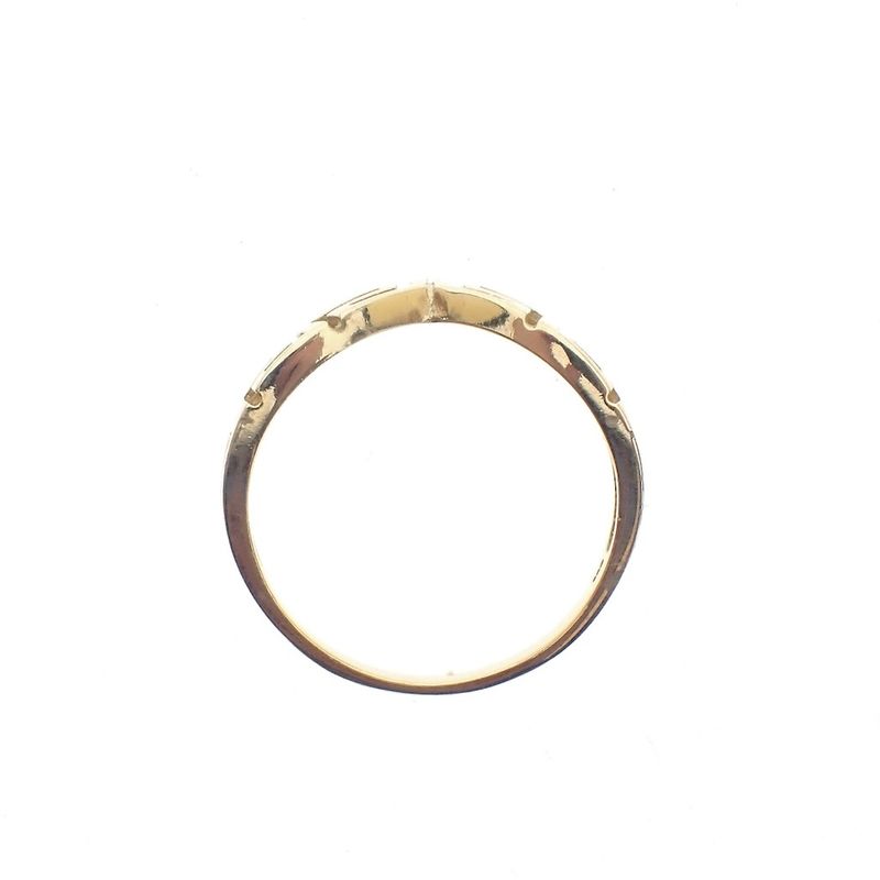 Image 4 of Gold ring with a meandering pattern | V-shape