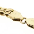 Image 9 of Two-tone gold gourmet link necklace with diamond; 0.03 ct.