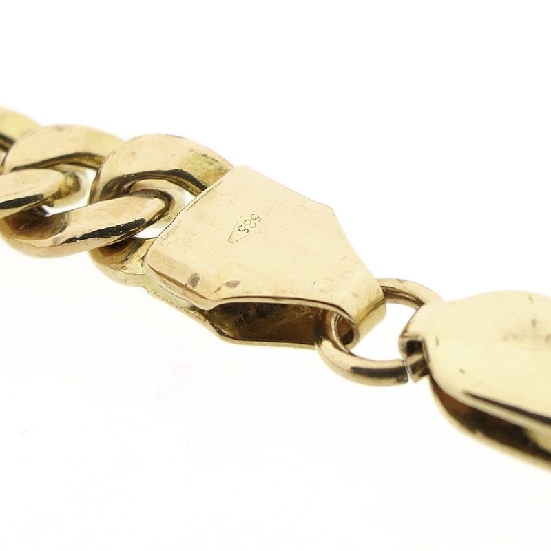 Image 9 of Two-tone gold gourmet link necklace with diamond; 0.03 ct.