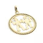 Image 4 of Gold pendant of the Gemini zodiac sign | Fabiola