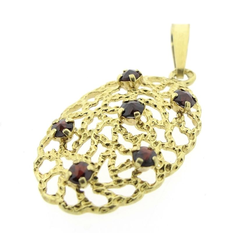 Image 5 of Vintage gold pendant with garnet