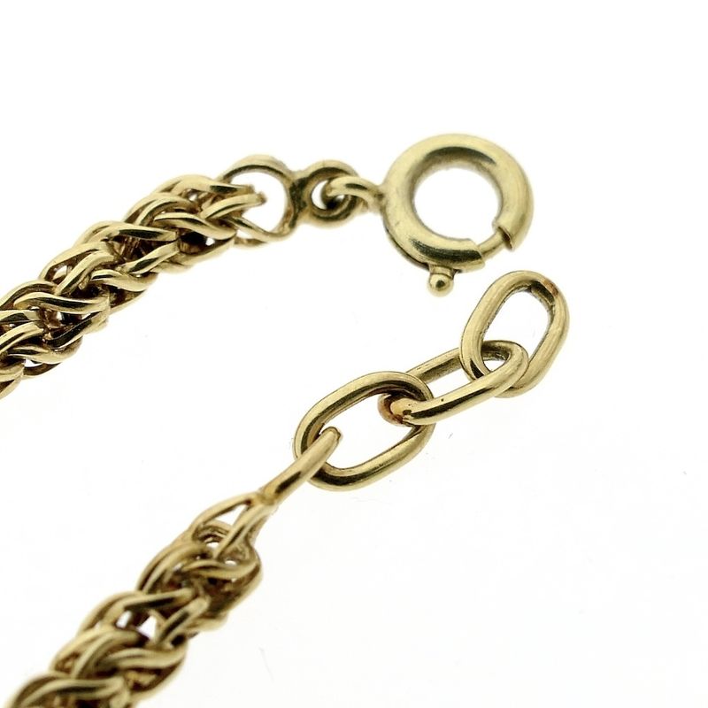 Image 7 of Gold necklace with pearl and Imperial jade | 42 cm