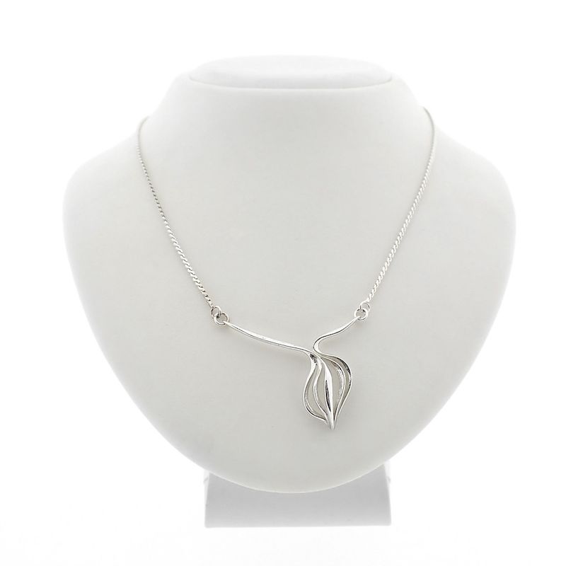 Image 1 of Silver necklace with fixed pendant