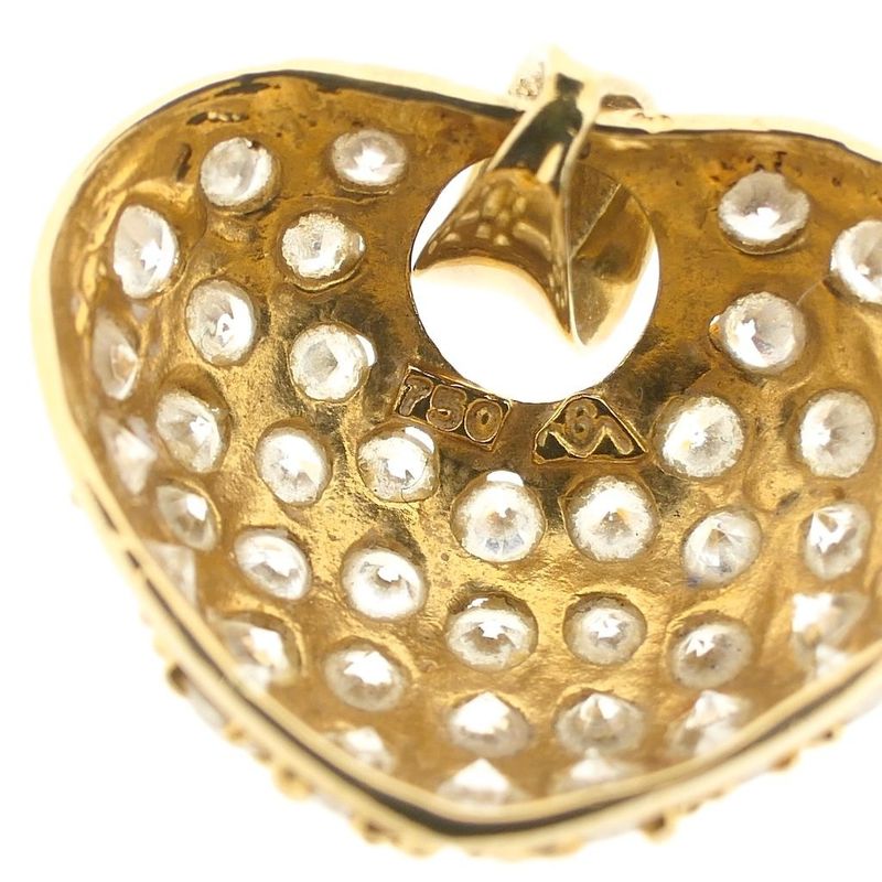 Image 6 of Gold heart pendant with zirconia