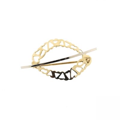 Image 1 of Vintage two-tone gold brooch