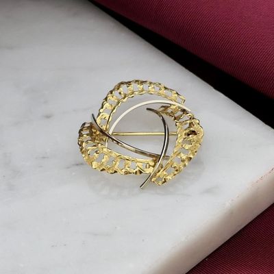 Image 2 of Two-tone gold brooch