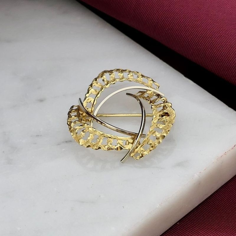 Image 2 of Two-tone gold brooch