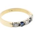 Image 9 of Gold ring with sapphire and diamond | 0.30 ct.