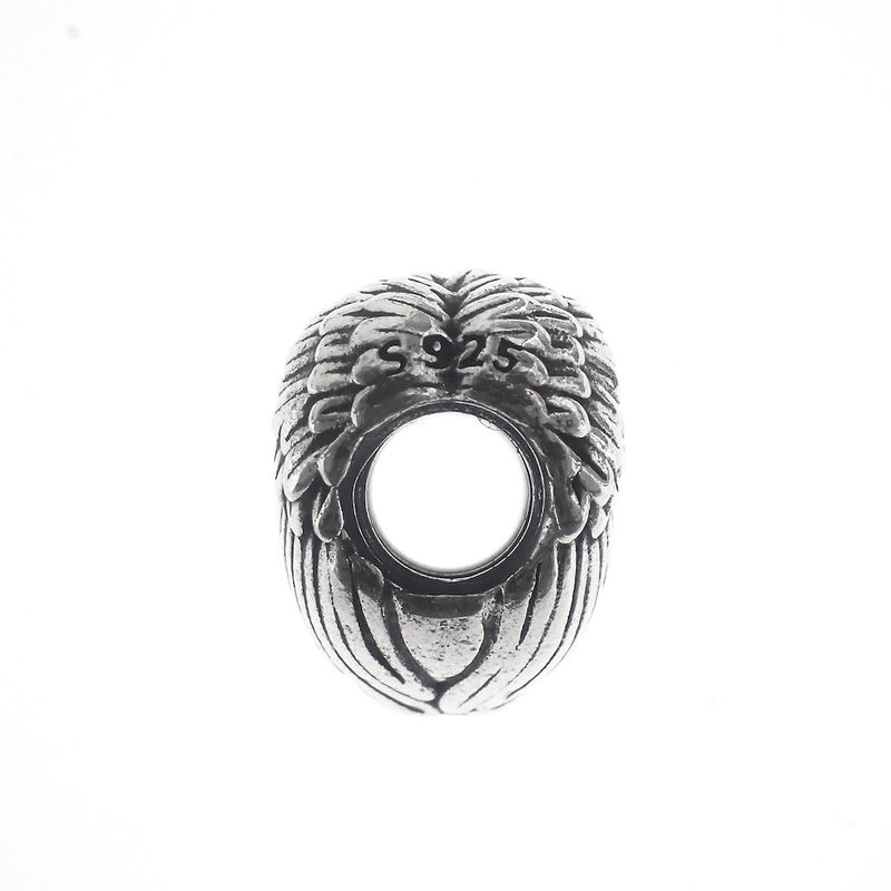 Image 8 of Pandora charm; Silver; Winged Heart