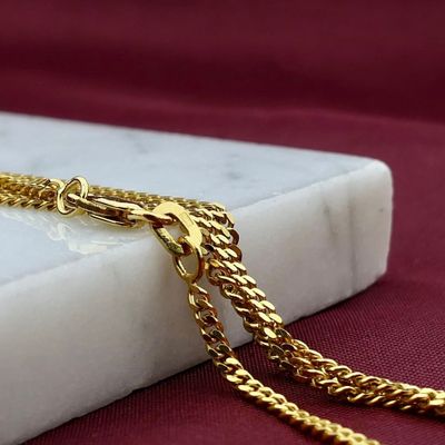 Afbeelding 2 van Gouden gourmetschakel ketting