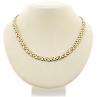 Two-tone gold fantasy link necklace