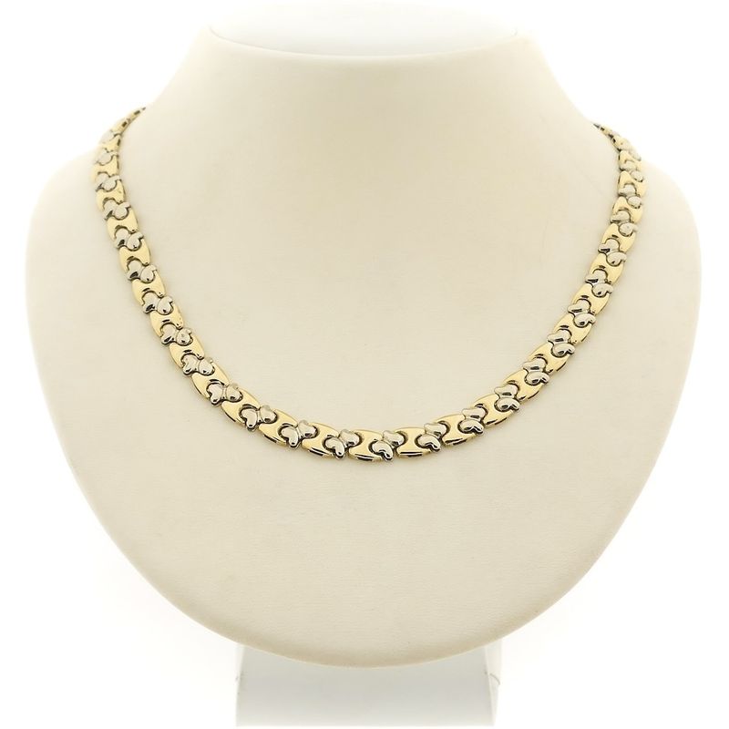 Image 1 of Two-tone gold fantasy link necklace