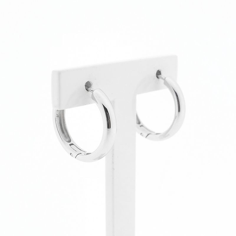 Image 3 of Silver earrings | Ø 22 mm