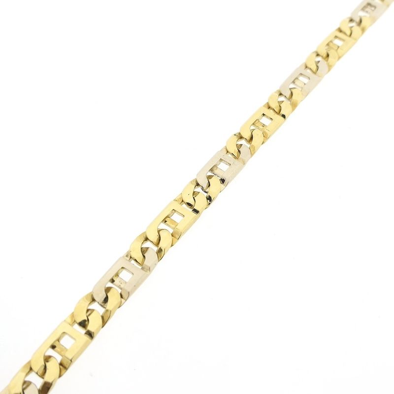 Image 8 of Two-tone gold navy link bracelet