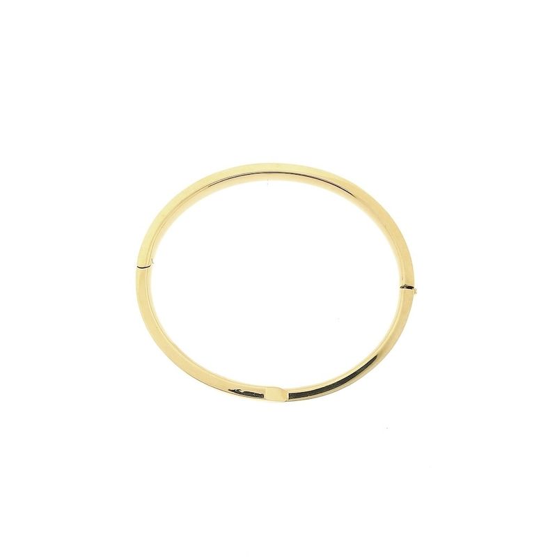 Image 3 of Two-tone gold bangle; Size M