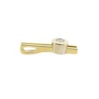 Image 7 of Two-tone gold minimalist pendant with diamond | 0.05 ct.
