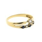 Image 7 of Gold ring with zirconia and sapphire