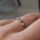 Image 7 of Gold ring with sapphire and zirconia