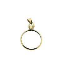 Golden ten guilder coin edge pendant