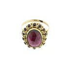 Image 3 of Vintage gold entourage ring with garnet