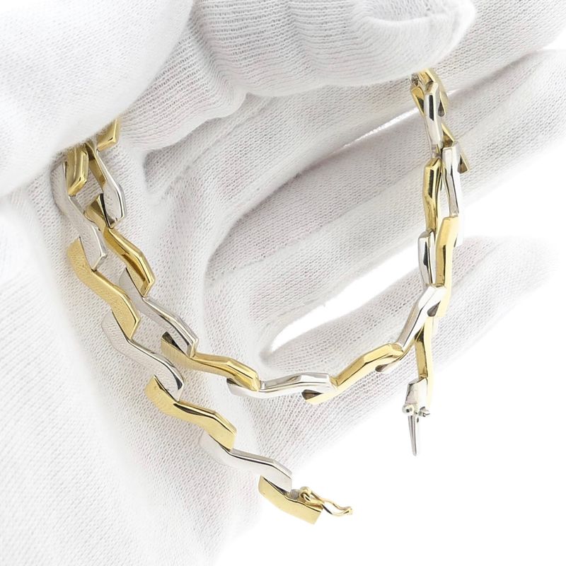 Image 9 of Bicolor Gold Fantasy Link Necklace