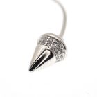 Image 3 of Silver clamp bracelet with decorated ends; Size M