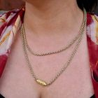 Image 8 of Twisted Gold Chain with Decorative Clasp | 102 cm