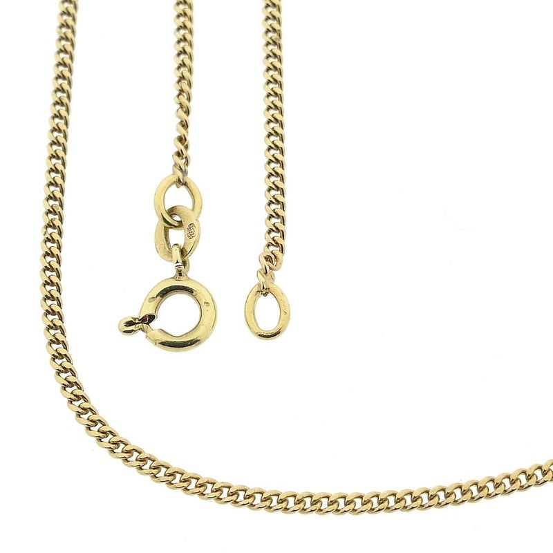 Image 1 of Gold gourmet link chain | 47 cm